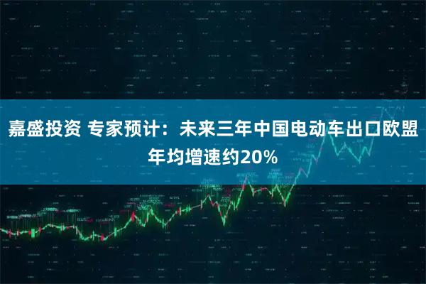 嘉盛投资 专家预计：未来三年中国电动车出口欧盟年均增速约20%