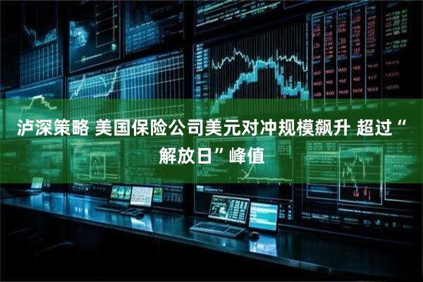 泸深策略 美国保险公司美元对冲规模飙升 超过“解放日”峰值