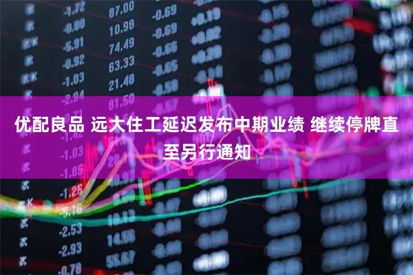 优配良品 远大住工延迟发布中期业绩 继续停牌直至另行通知